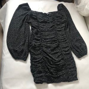 Black Dress with ruching